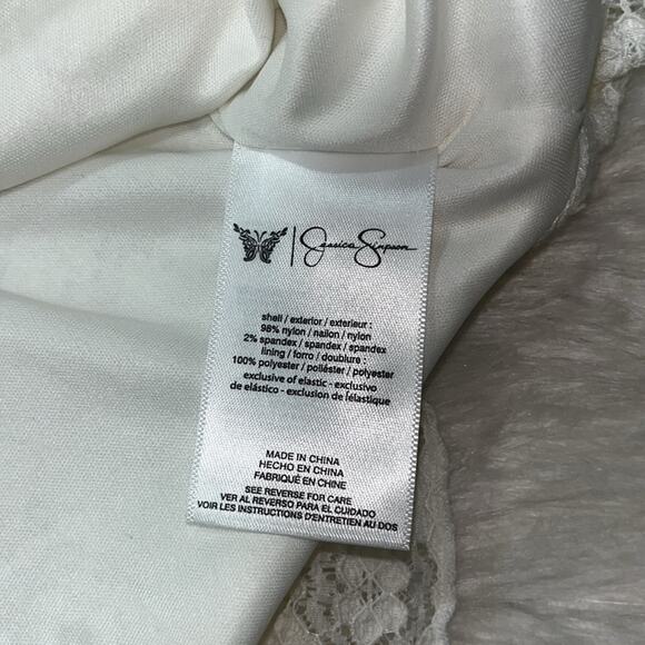 Jessica Simpson Ivory Cream Lace Blouse Sz M/L - Picture 9 of 10
